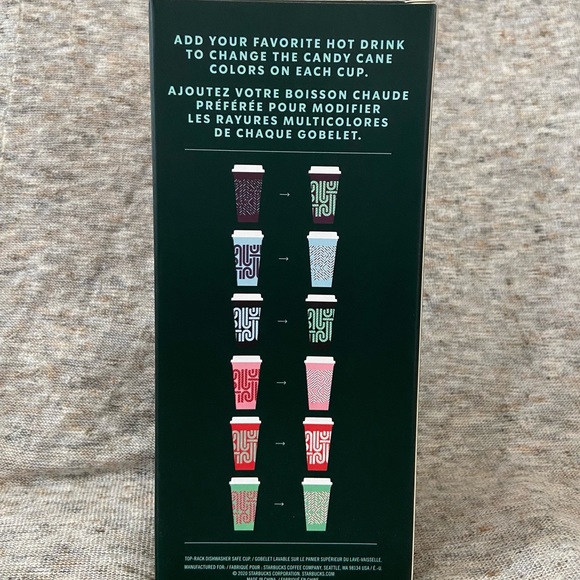 New STARBUCKS 2020 Holiday Candy Cane Color-Changing Reusable Hot Cups NEW - Picture 2 of 4